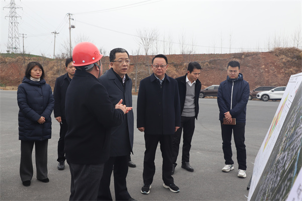 2月6日，黃山市委書(shū)記丁純一行調(diào)研富豐新城項(xiàng)目，汪凱書(shū)記，洪董陪同。1.jpg